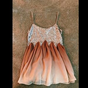 BKE Tops - BKE ombré sequins rope shoulder tank top BKE Tops - BKE ombré sequins rope shoulder tank top